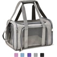thumbnail image 1 of Transportín ZHAOCHENG para gatos y perros pequeños y medianos hasta 13 libras color gris, 1 of 5