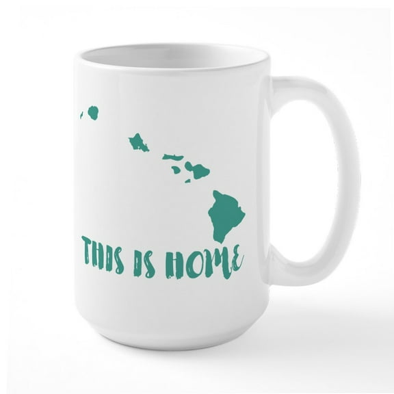 CafePress - Hawaii This Is Home Large Mug - 15 oz Ceramic Large White Novelty Mug