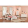 thumbnail image 2 of Leo & Lacey Transitional Solid Wood Full Bed with Twin Trundle in White, 2 of 7