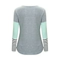 thumbnail image 4 of LNGOOR Mode Femmes Enceintes T-Shirts d'Allaitement à Coutures Colorées Décontractés Amples à Manches Longues Hauts Tee pour Maternité, 4 of 6