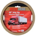 thumbnail image 3 of BDK Motor Trend Ergonomic Leather Grip Steering Wheel Cover for Big Rigs Trucks and Semis 18 inch Large Heavy Duty Non Slip Long Haul/Long Drives Beige, 3 of 6