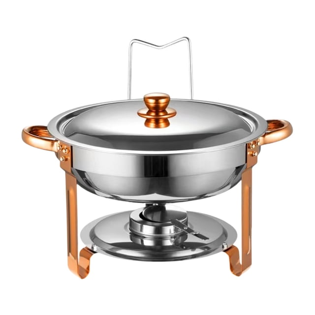 Lipstore Ensemble de Buffet pour Réchaud à Réchaud Support de Carburant Réchaud de Buffet pour Dîners de Mariage Événements Or Rose