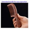 thumbnail image 4 of LEEYNEER Wooden Hair Comb Set  birthing comb Wide Tooth and Fine Tooth Detangling Combs  Brown  2 Pack (One SizeA2), 4 of 7