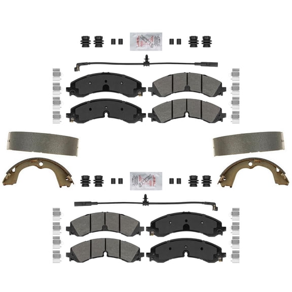 AmeriBRAKESFront & Rear Fleet Duty Disc Brake Pads For Silverado 2500HD 20-2023