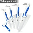 thumbnail image 3 of 4-Piece Ceramic Knife Set with Sheath -Sharp White Blade Rust Proof Stain Resistant Kitchen Knives (5inch Utility Knife, 4inch Fruit Knife,3inch Paring Knife), 3 of 3