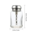 Tersarium 100ml Empty Clear Glass Pump Dispenser Bottle Alcohol Nail