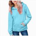 thumbnail image 3 of Towmus Hoodies for Boy/Girl Fleece Hooded Sweatshirts Solid Thickened Warm Long Sleeve Pullover Tops with Pocket, 3 of 7
