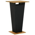 thumbnail image 1 of vidaXL Bar Table Black 60x60x110 cm Poly Rattan and Solid Acacia Wood, 1 of 4