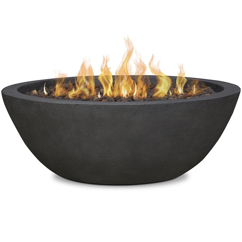 Real Flame Riverside Propane Fire Pit Bowl in Shale