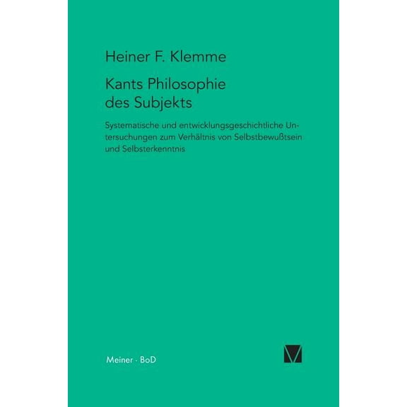 Kants Philosophie des Subjekts (Paperback)