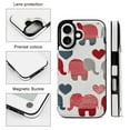 thumbnail image 4 of Compatible with iPhone 11 12 13 mini 14 15 16 Pro Max Plus Wallet Case with Card Holder, PU Leather Kickstand Card Slots Case ( Knitted Elephant With Heart, iPhone 15 Plus), 4 of 7
