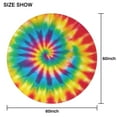 thumbnail image 6 of Rainbow Tie Dye Spiral Pattern Round Tablecloth 60"x60",Wrinkle Wipeable Table Cloth for Kitchen Dining Room Picnic Patio Party, 6 of 6