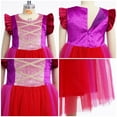 thumbnail image 3 of IDOPIP Halloween Costume for Girls Kids Witch Dress with Cape Wig Halloween Sanderson Sister Witch Fancy Dress up Cosplay Suits Role Play Outfits Set 6-7 Years Purple + Wigs, 3 of 10