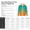 thumbnail image 5 of Gaeub Orange To Teal Gradient1 Men's and Women's UPF 50+ Long-Sleeved Sun Protection Clothing, Fishing Shirt Long Sleeve Zip-Small, 5 of 7