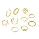 thumbnail image 2 of Anillos para mujer, regalos para mujer, 10 piezas vintage para mujer, conjunto medio con flor hueca, nudillos, uñas, toalla facial para adultos, 2 of 5