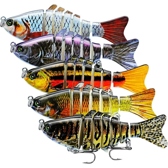 Fishing Lures Multi Jointed Fish Fishing Kits Slow Sinking Lifelike Swimbait Freshwater and Saltwater Crankbaits for Bass Trout Bass Lures