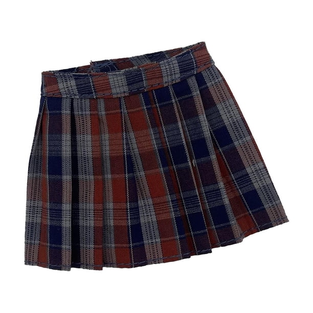 Disfraz de falda corta para mujer, ropa en miniatura, ropa hecha a mano para muñecas de 12 pulgadas, escala 1/6 Rojo