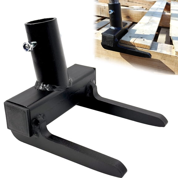 Pallet Buster with Nail Puller, Deck Wrecker Pry Bar, Heavy Duty Pallet Deck Board Removal Tool without Handle, Industrial Breaker Bar for Removing or Tearing Down Woods, Black