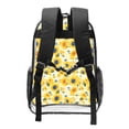 thumbnail image 2 of Sikiie Blue Floral Sunflower Clear Backpack, Transparent Bookbag for School for Women Men, Capacity Clear Bag for College, Travel, 2 of 7