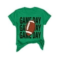 thumbnail image 4 of Charmgo Haut pour Femmes Tendance T-Shirts Jour de Match T-Shirt Imprimé 2D pour Femmes Manches Courtes Col Rond T-Shirt Mode Léger Doux Tenue Décontractée Vêtements pour Femmes Football Vert TTTG, 4 of 4