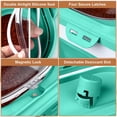 thumbnail image 4 of TIOVERY Dog Food Storage Container, 10lb to 13lb Collapsible Dog Cat Food Containers with Airtight Clear Flip-top and Pet Food Scoop, Pet Food Storage Container Bin for Dog Cat Other Pets (Green), 4 of 8