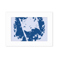 thumbnail image 1 of Blue Flag Design Round Illustration Pattern Photo Mount Frame Picture Art Painting Desktop 5x7 inch, 1 of 3