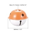 thumbnail image 2 of Jingle Bells, 40mm 5pcs Craft Bells with Star Cutouts for DIY, White/Orange, 2 of 6