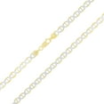 thumbnail image 6 of Nuragold 14k Real Yellow Gold Solid Mariner 6mm Anchor Chain Pave Diamond Cut Necklace (18"-26") Two Tone Italian Jewelry for Men, 6 of 9