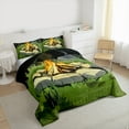 thumbnail image 3 of Feelyou Rustic Camping Full Size Comforter Sets for Teens, Plant Botanical Bedding Comforter Set, Cartoon Adventure Theme Reversible Bedding Sets, Breathable Home Decor, 3pcs, 3 of 8