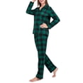 thumbnail image 3 of Christmas Family Matching Pajamas Set, Long Sleeve Plaid Shirt with Elastic Waist Pants, 3 of 10