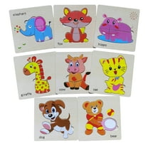 BEACENOV Toddler Puzzles,Set of 8,Wooden Jigsaw Puzzle for 1 2 3 Year Old Baby Boys or Girls,Toddlers Gift,Preschool Learning Educational Toy [Selected Animal Puzzle]