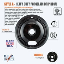 Range Kleen P101 Style A Small Heavy Duty Black Porcelain Drip Bowl