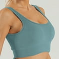thumbnail image 2 of Women Sport Vest Seamless Detachable Chest Pads Slim Fit U Neck High Elastic Knitted Summer Camis Tank Top Lady Bottoming Inner Outer Wear Yoga Crop Top, 2 of 8