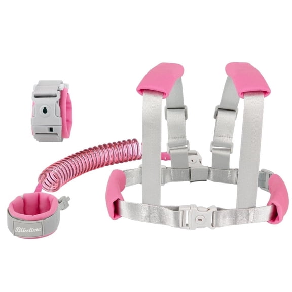 2 in 1 Toddler Leash - Anti Lost Wrist Link for Toddlers - Toddler Harness,Baby Leash,Leash for Toddlers,Wrist Leashes,Child Leashes for Toddlers,Not Easy to Open Without Key