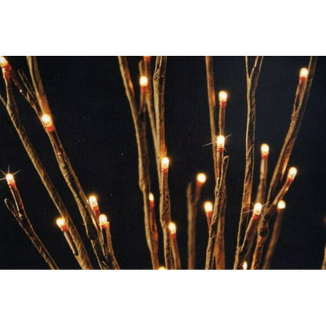 Lumières Florales à LED Branche de Saule 60 LED Blanc Chaud Décor de Vacances Intérieur/extérieur