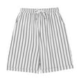 thumbnail image 7 of Besolor Linen Shorts for Women Knee Length Shorts Drawstring Elastic Waist Summer Casual Lounge Shorts with Pockets, 7 of 7