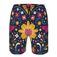 thumbnail image 4 of Disketp Men'S Swim Trunks Hawaiian Breathable Surf Beach Swimsuits Mesh Lining Beach Shorts With Pockets-Cinco De Mayo Floral, 4 of 9