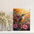 thumbnail image 2 of Qisvanset 12x16 Inch Hummingbird Floral Canvas Wall Art, Colorful Bird Nature Artwork Indoor Room Wall Decor, 2 of 8