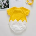 thumbnail image 6 of Hifoo Jumpsuits Baby Girls Boys Eggs Patchwork Romper O-Neck Bodysuit Hairband Clothes Relaxed Fit Daily Casual Spring Cartoon Back To School Onesie One-Pieces, 6 of 8