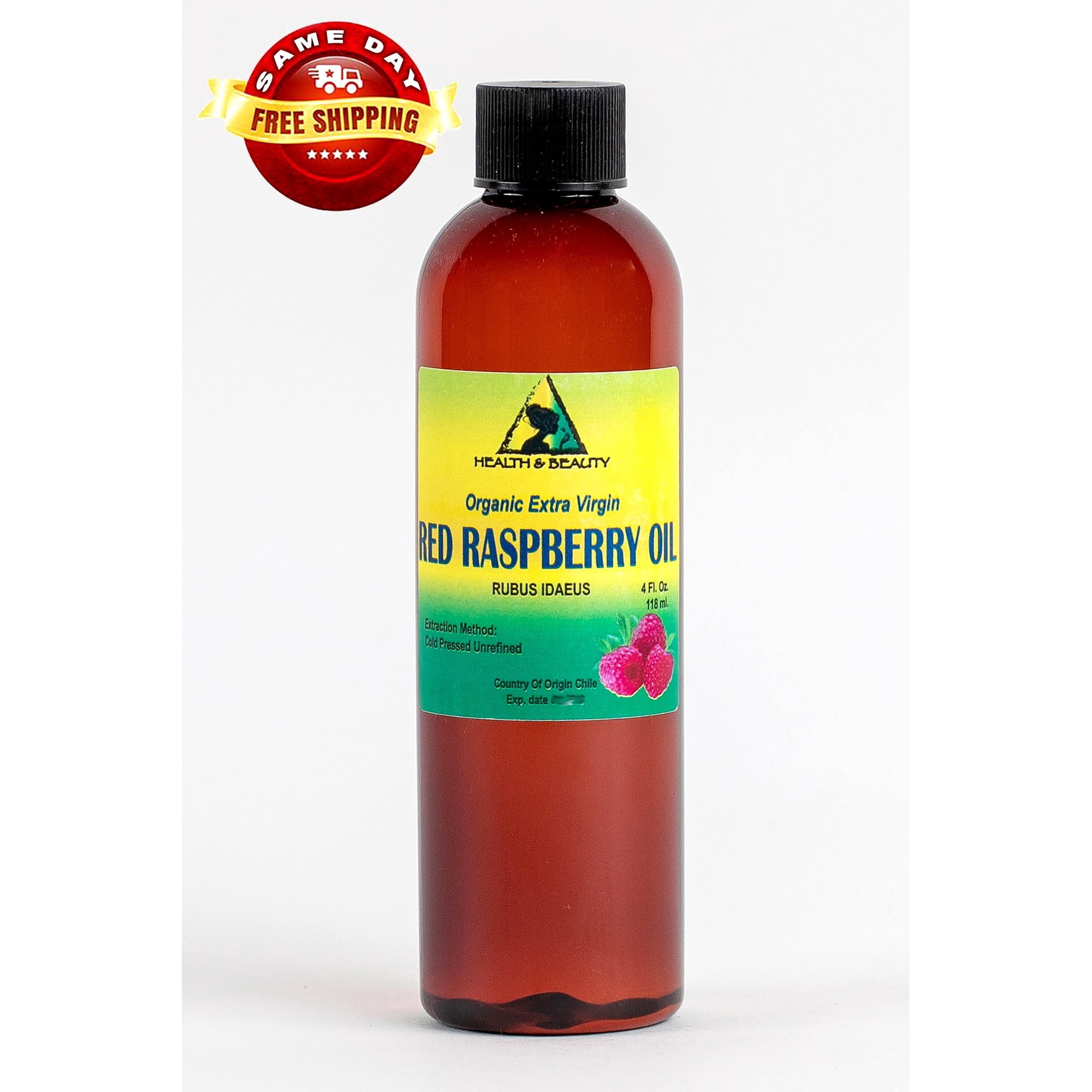 RED RASPBERRY SEED OIL UNREFINED ORGANIC EXTRA VIRGIN COLD PRESSED PURE 4 OZ