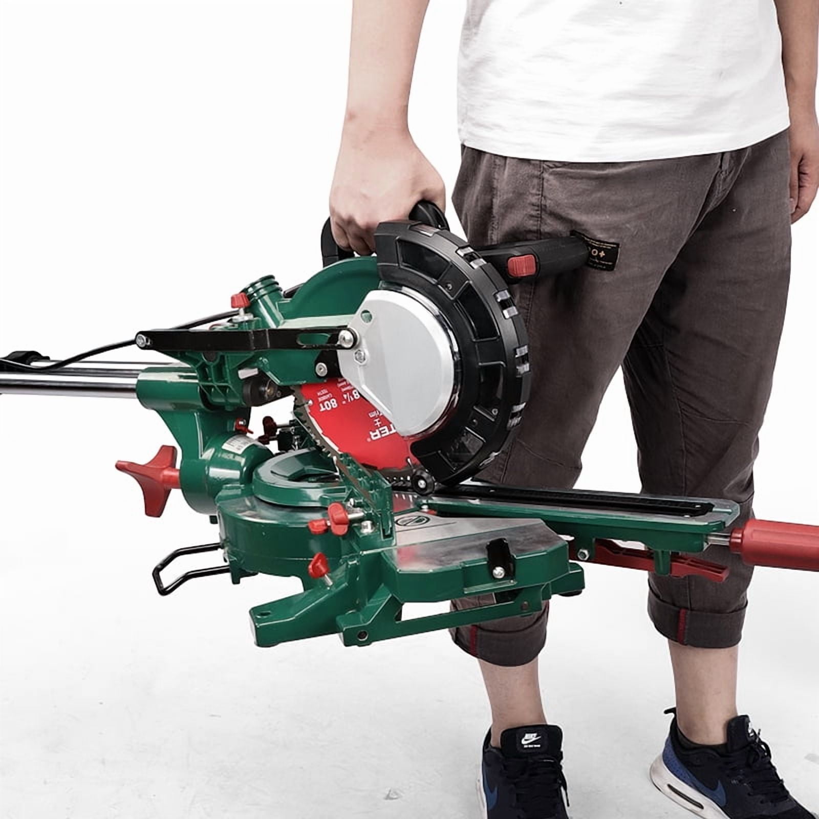 8inch 210mm Sliding Miter Saw Single Bevel With LED Light Electric Power Tool Cutting Machine ,Easy to Operate