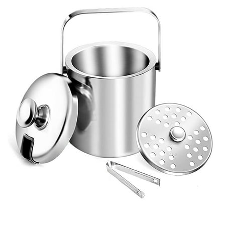 

Alueeu Wine Freezer Ice With Lid Cooler Steel Stainless Ice Bucket With Lid Bucket Kitchen，Dining & Bar Covered ice bucket