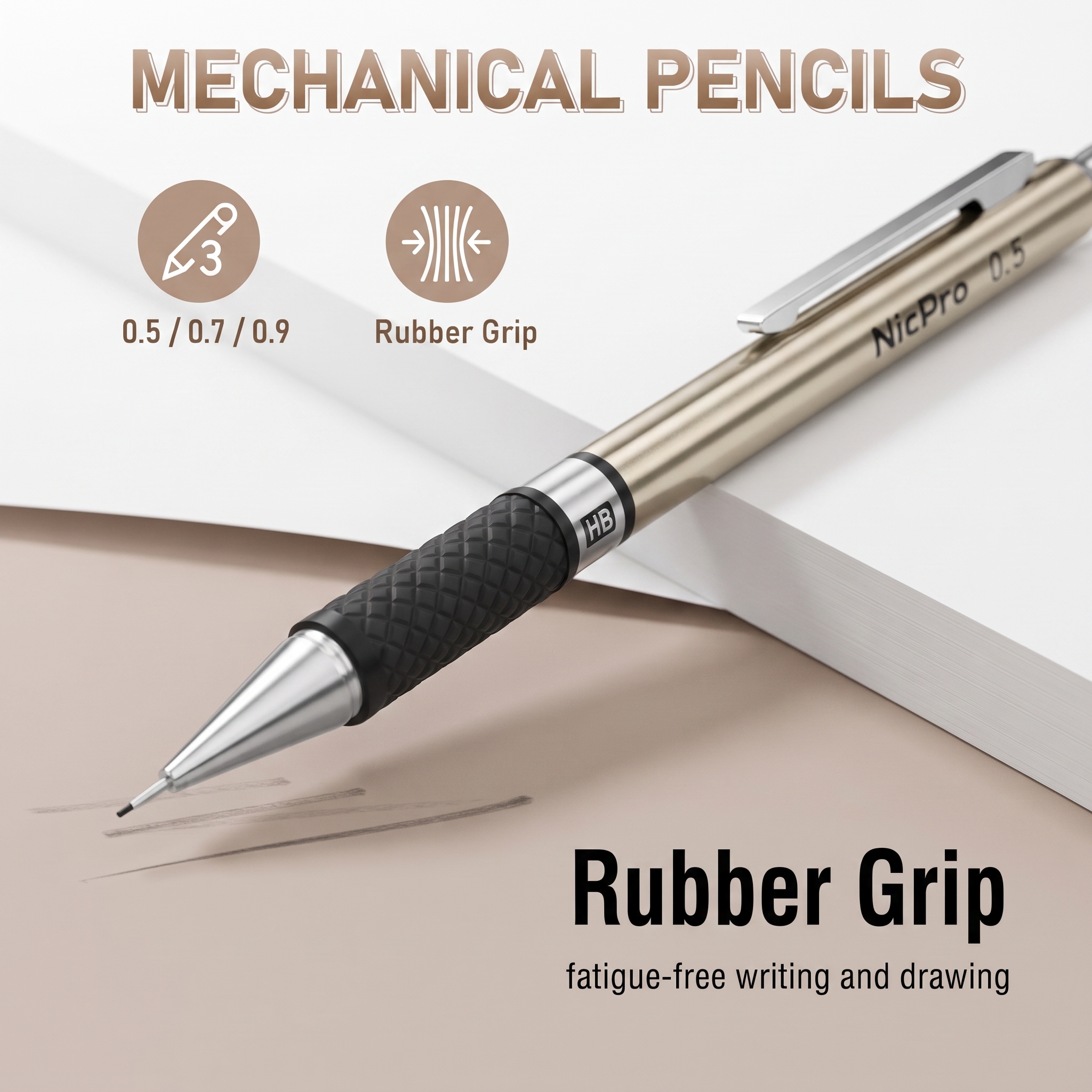 NicPro 6-Piece Metal Mechanical Pencil Drafting Set photo 6