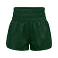 thumbnail image 3 of pxiakgy shorts for women womens quick dry workout shorts elastic high waist running yoga pants army green + xl, 3 of 5