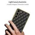 thumbnail image 4 of SaniMore Case for Samsung Galaxy S23 Plus 6.6" 2023, PU Leather Lattice Skin Shockproof TPU Plating Bumper Pen Holder Luxury Lens Protection [Wireless Charging] Anti-drop Girly Shell, Black, 4 of 10