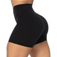 thumbnail image 3 of Funidos Women High Waisted slimming Biker Shorts Tummy Control Seamless spandex Workout black legging Short, for Yoga Running, 3 of 4