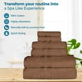 thumbnail image 6 of BNM Ultra-Soft Cotton Assorted Towels (Set of 4), Chocolate, 6 of 9