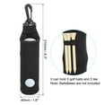 thumbnail image 2 of Uxcell Golf Ball Carry Bag Pouch Golf Ball Tee Holder Portable Neoprene Golf Clip Accessories with Hook Black, 2 of 6