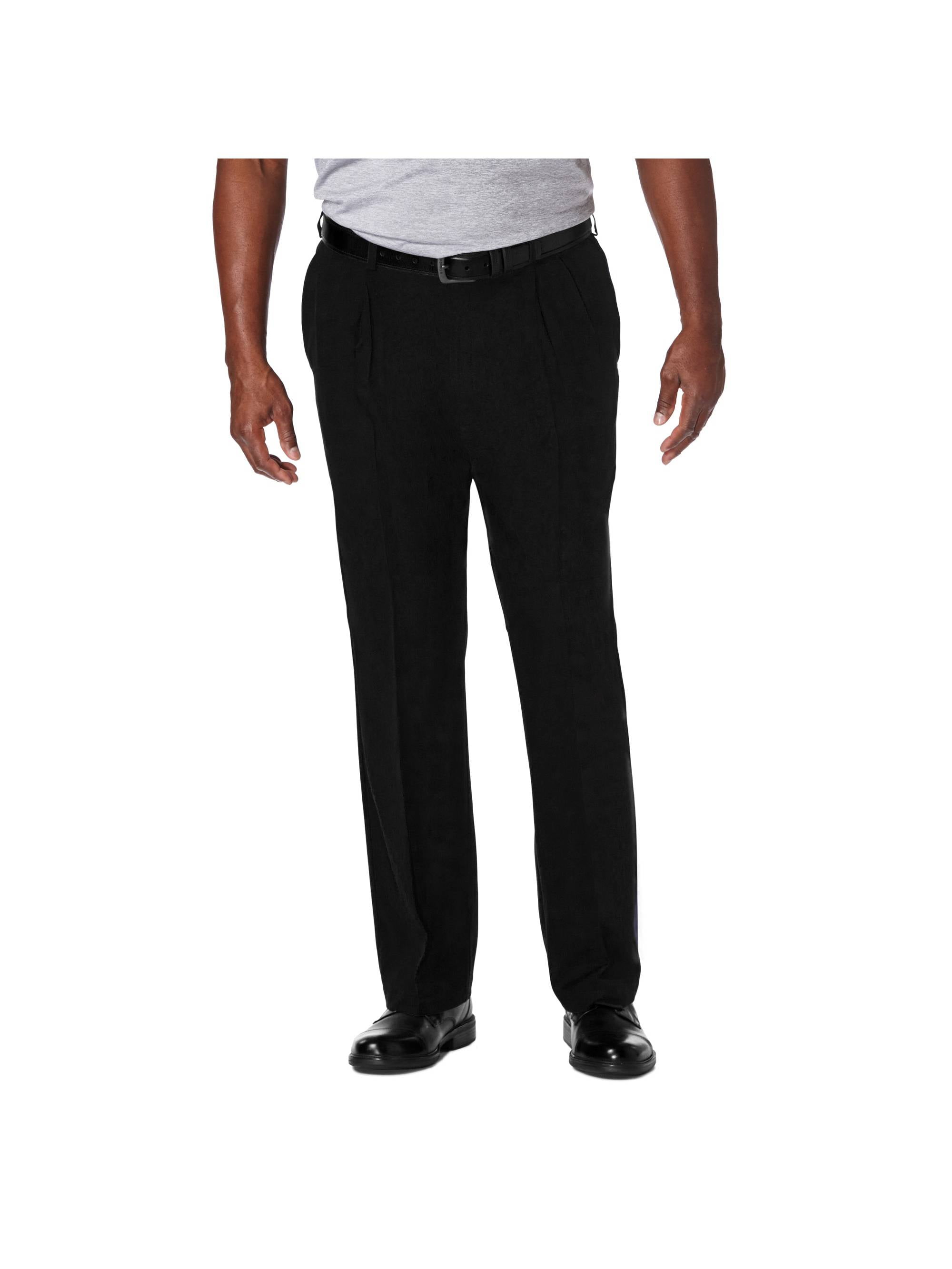 Haggar Men's Big & Tall Cool 18® Pro Solid Pleat Pant Classic Fit HC90248