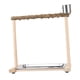 thumbnail image 1 of Soporte de madera para percha de loro, soporte para jaula de pájaros, bandeja extraíble, juguete de actividades, soporte para pájaros, puente colgante, 1 of 9